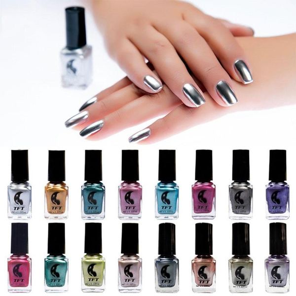 

nail polish 6ml silver metallic gel natural dry mirror effect rose gold semi permanent hybrid art design varnishes