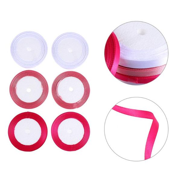 

6pcs delicate decorative ribbons beautiful diy decor props wrapping ribbons