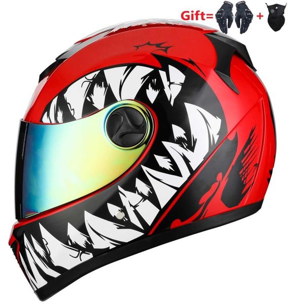 

motorcycle helmets 2 gifts off-road helmet dual lens dot motocross professional motorbike dirt bike full face moto for man women