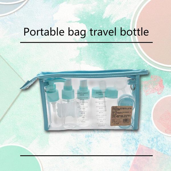 

10pcs portable refillable bottles travel cosmetic spray bottle perfume pressed mist water suit