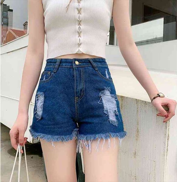 

model high waist make womens short hole denim jeans pants, White;black