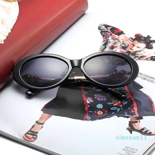 

luxury- fashion designer sunglasses for women round sunglasses women full frame pc with 5 colors women brand luxury sunglasses, White;black