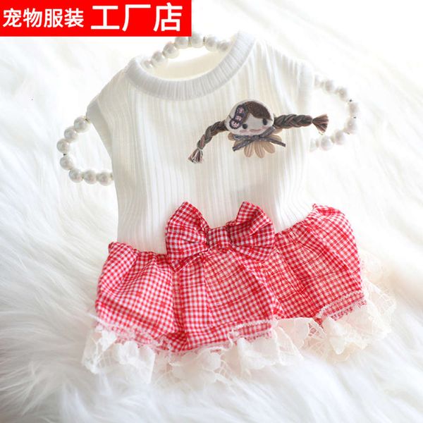 

dog summer small pet clothing thinner than bear teddy cat princs lace skirt