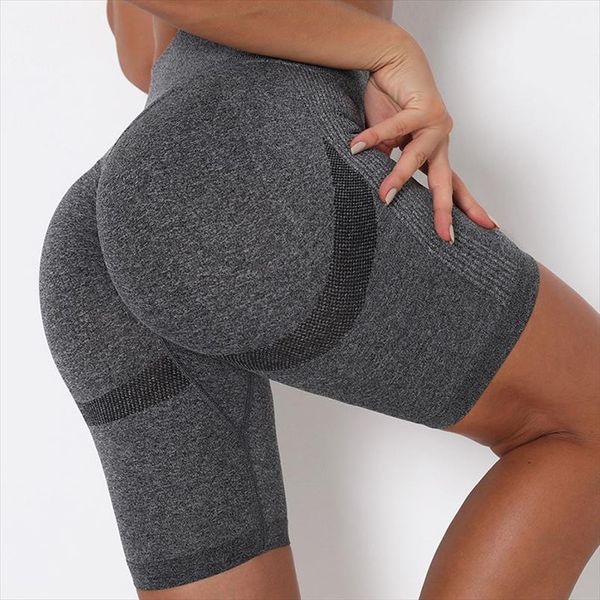 

sports shorts gym leggings womens romper high waist cycling short bubble butt push up woman fitness workout summer, Black;white