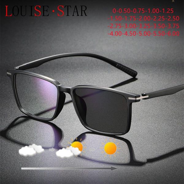 

fashion sunglasses frames pochromic myopia men's blue light blocking computer goggles outdoor smart graying tr business frame-6.0, Black