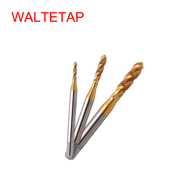 

hand tools waltetap hsse long shank 100mm fine thread with tin spiral fluted tap unf 10-32 1/4-28 5/16-24 3/8-24 machine screw taps