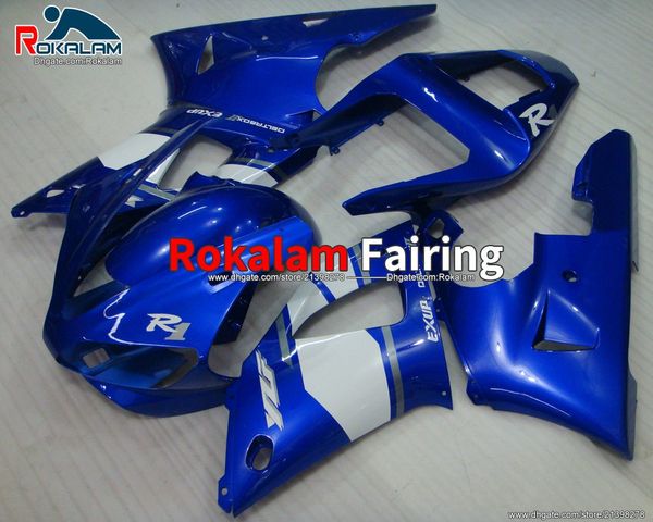 Personalizza parti di carenature per Yamaha YZF R1 1998 1999 YZF-R1 YZF1000R1 YZF1000-R1 98 99 Carrozzeria blu (stampaggio ad iniezione)