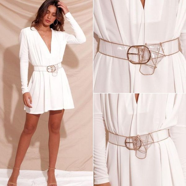 

belts women stretch buckle waist belt transparent wide leather elastic cinch waistband arrival decorate, Black;brown