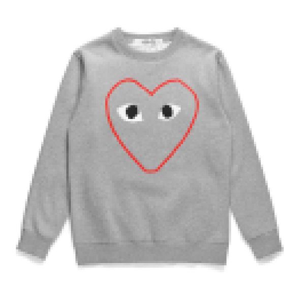 

holiday c025b black des garcons men's casual half heart cdg play round collar pullover sweatshirts hoodies coats, White