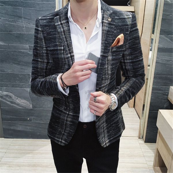 

formal men fashion jacket plus size -3xl slim fit blazer brand design male casual suit 2n00, White;black
