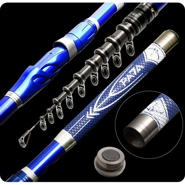 

josby rock fishing rod ultra-light carbon fiber spinning fishing pole portable travel sea boat 6.3m-2.7m high quality