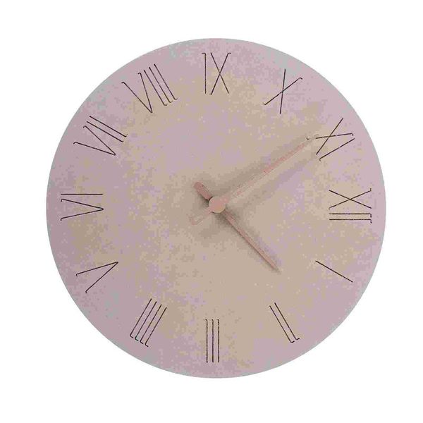 

wall clocks 1pc wooden frameless carved silent clock living room simple style