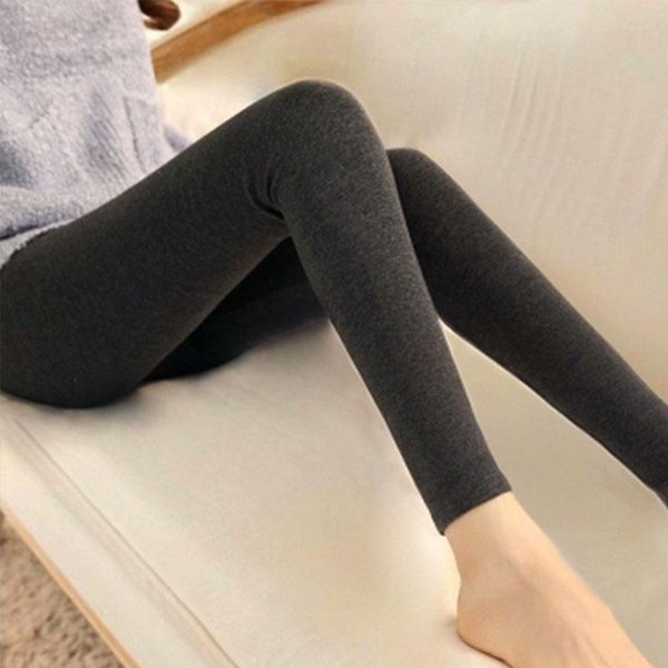 

women's leggings casual women wear wild feet pants candy color slim, Black