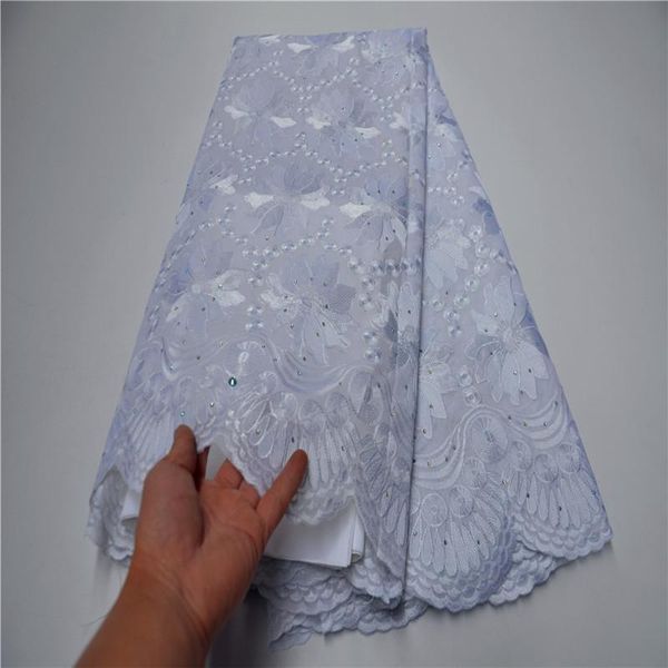 

ribbon arrival african nigerian cotton lace fabric with eyelet embroidery swiss voile in switzerland party clp-621, Pink;blue
