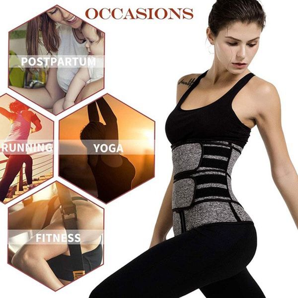

gym clothing sauna waist trimmer belt, wide workout trainer, sweat ab belt with adjustable double straps, weight loss back support, White;black