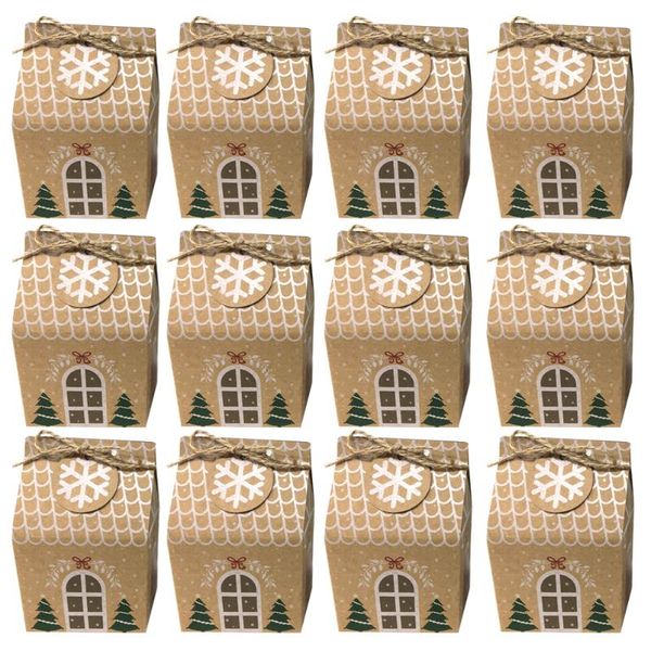 

gift wrap 50 set of christmas paper candy boxes containers house shaped pack