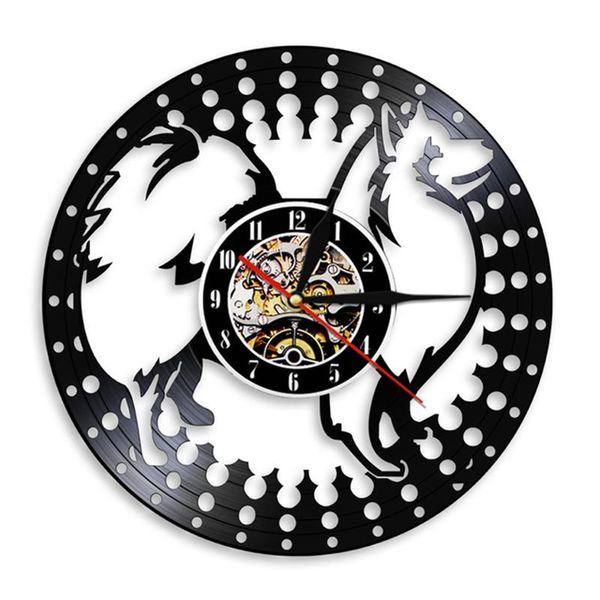 

wall clocks japanese spitz dog handmade decorative 3d clock make of record creative nursery decor for kid's room