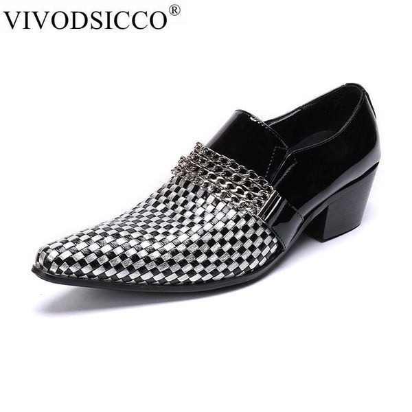 

dress shoes vivodsicco brand men oxford leather fashion business pointed wedding shoe, Black