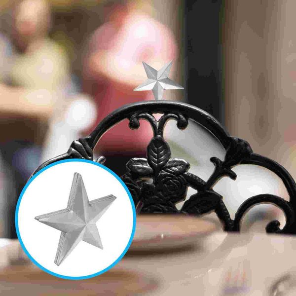 

pendant necklaces 100pcs art 3d five-pointed star iron stamping parts, Silver