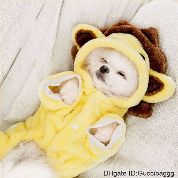

pet dog clothes flannel fabric small animal shape autumn winter small dogs cats pure cotton warm clothing