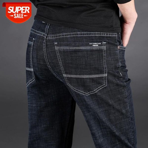 

new fashion men jeans high stretch motorcycle biker jeans for men brand straight slim fit pants black blue trousers plus size 42 #bt5w