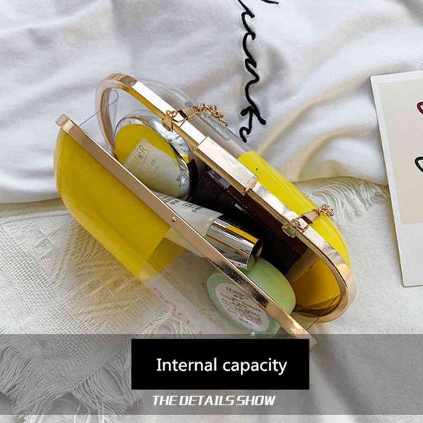 

2020 new brand fashion luxury transparent women clutch party purses oval design funny small chain shoulder bag female crossbody zd1756