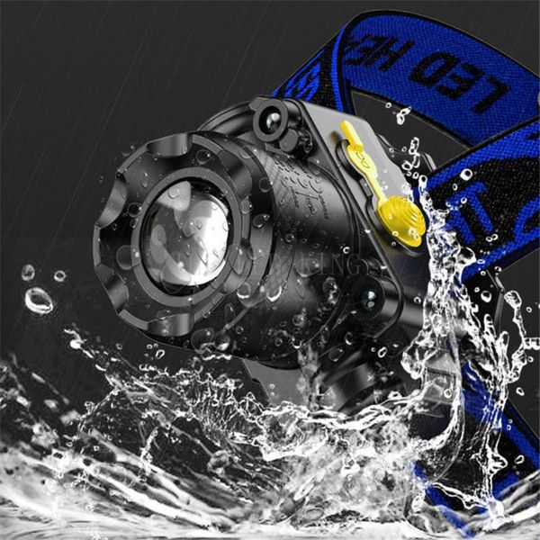 

headlamps t6 headlamp head lamp headlight waterproof 6000lm cob led built in usb rechargeable 18650 battery working light