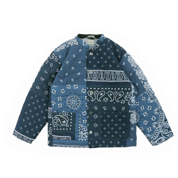 

2021 New Heavy Fabric Winter Cashew Flower Printing Kapita Er Jacket Parkas Men Women Bread Coats Outerwear Male Clothes 7dj1, Black