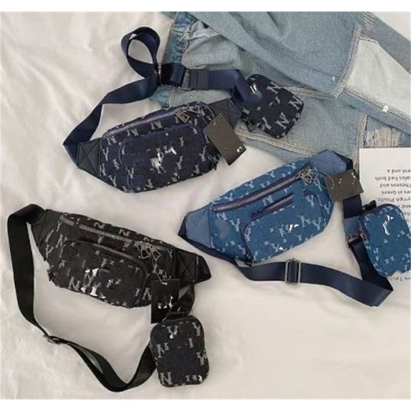 

2021 tide ml yankees b team messenger embroidered two piece waist chest bag