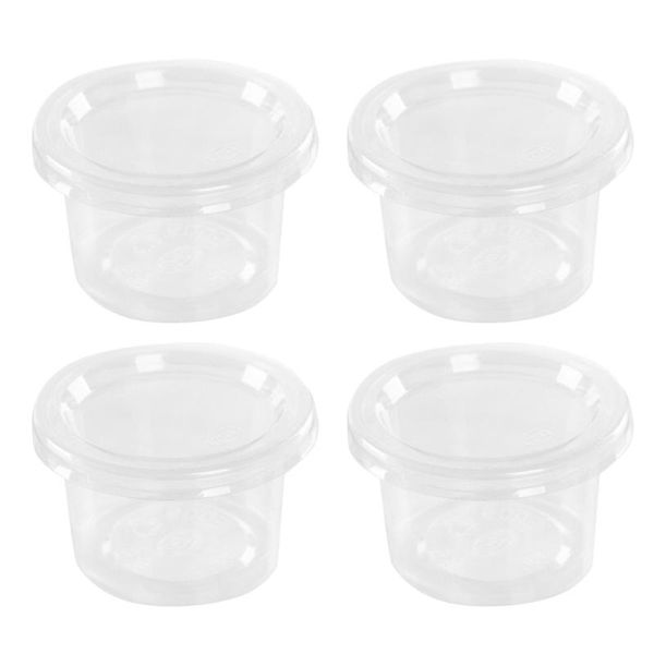 

storage bottles & jars 100pcs 150ml disposable portion cups condiment cup with cover for sauce yogurt jelly pudding