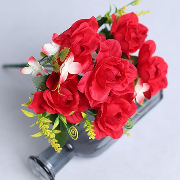 

decorative flowers & wreaths 30 cm rose pink silk bouquet peony artificial flower 7 big head bridal wedding home decoration fake