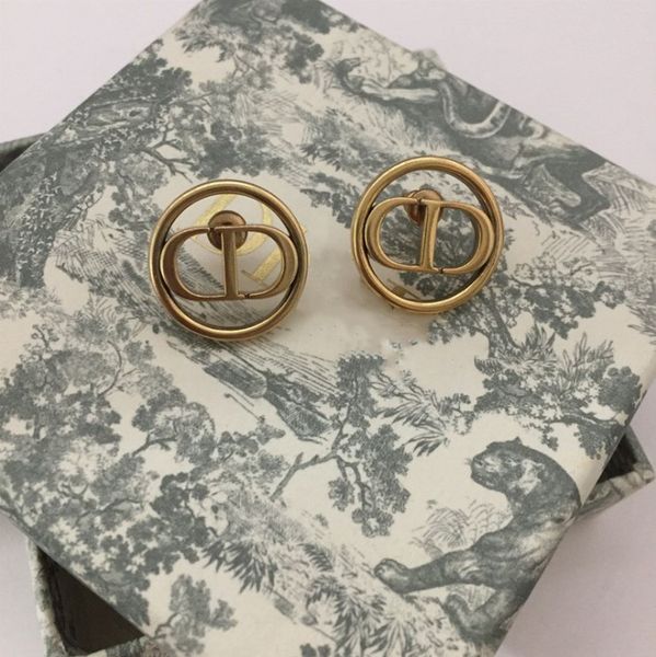 

fine accessories brass old letter earrings simple earrings, Silver