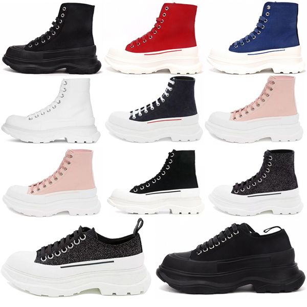 

2021 fashion bande de roulement slick slick up toilet sneaker femmes high faible sole sole noir plate-forme royale rouge rose rose whi d0ev#, Black
