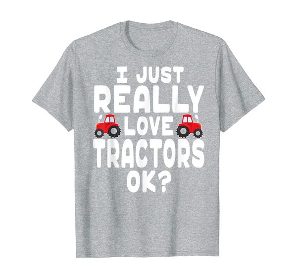 

i just really love tractors - cute farmer t-shirt, White;black