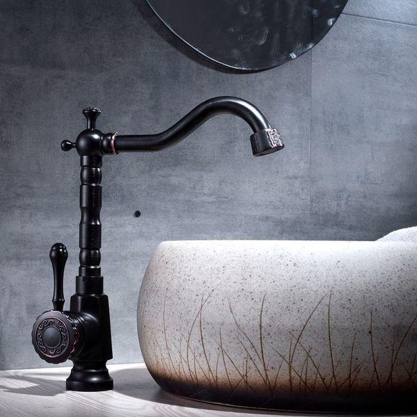 

bathroom sink faucets black basin faucet and cold water single handle hole ceramic antique brass