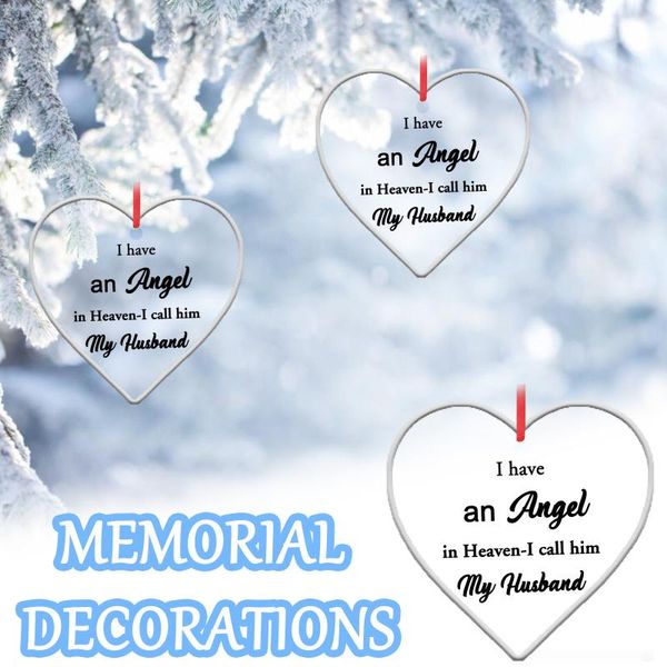 

decorative objects & figurines heart shaped angel in memorial ornament hanging sign commemorative decorations diy wedding heart-shaped gifts