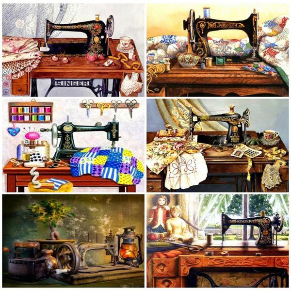 

diamond painting evershine 5d full square sewing machine cross stitch embroidery landscape handmade hobby gift wall art