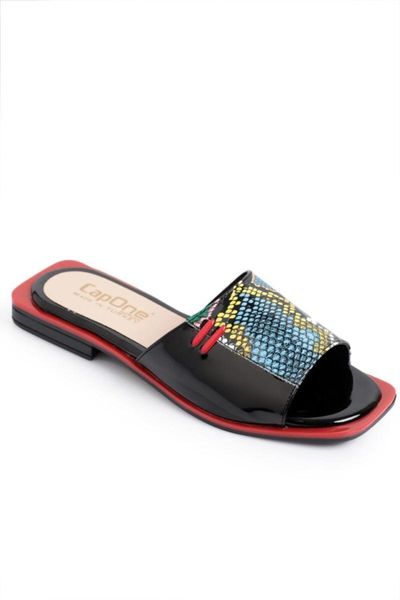 

slippers women's black mila single band dual track