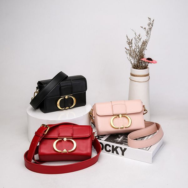 

handbag autumn and winter 2021 fashionable one shoulder messenger bag, Black;red