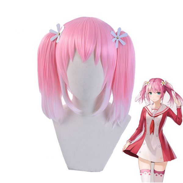 

costume accessories hiiragi nana wig munou na nana cosplay gradual pink twin ponytails talentless nana synthetic hair role play, Silver