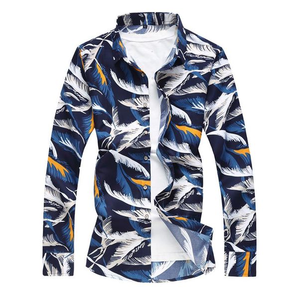 

men's casual shirts xl 5xl 6xl 7xl silk floral print shirt fashion long-sleeved 2021 spring and autumn, White;black
