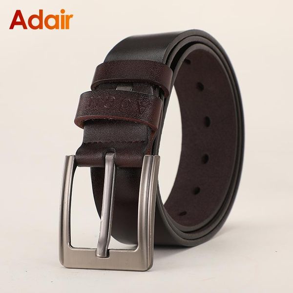

belts fashion men alloy buckle jeans for designer genuine leather business strap ahq2107, Black;brown