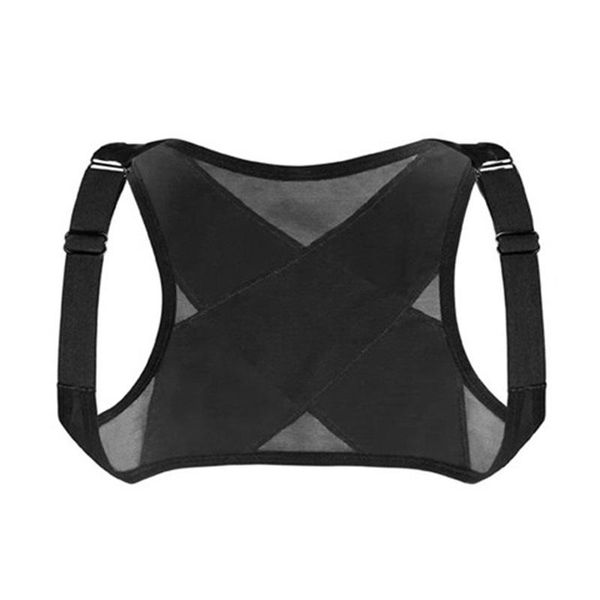 

back support posture corrector clavicle spine shoulder brace belt light and breathable correction de postura espalda, Black;blue