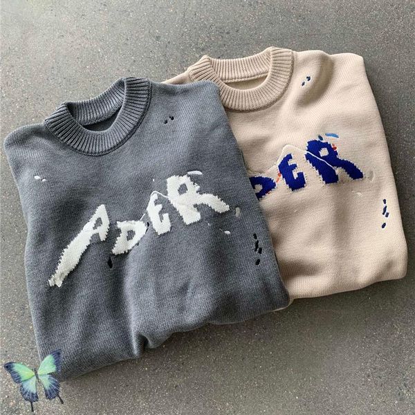 

men's sweaters men women fashion adererror sweatshirts embroidery ader error sweater, White;black