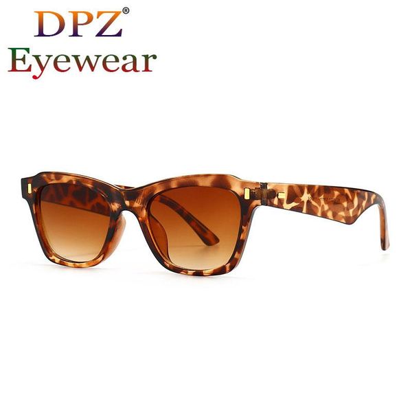

sunglasses 2021 dpz modern retro square frame narrow pattern men women fashion brand design, White;black