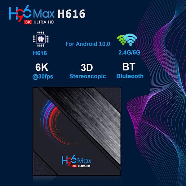 

smart home control tv box h96 max