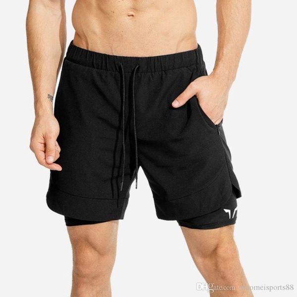

20 new men sports gym compression phone pocket wear under base layer short pants athletic solid tights shorts pants, Black