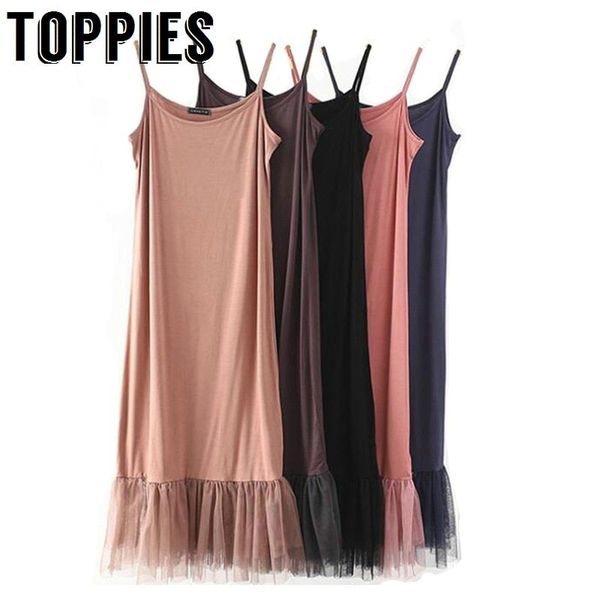 

summer pink camisole dress korean fashion cute spliced mesh dress club wear vestidos mujer 210309, Black;gray