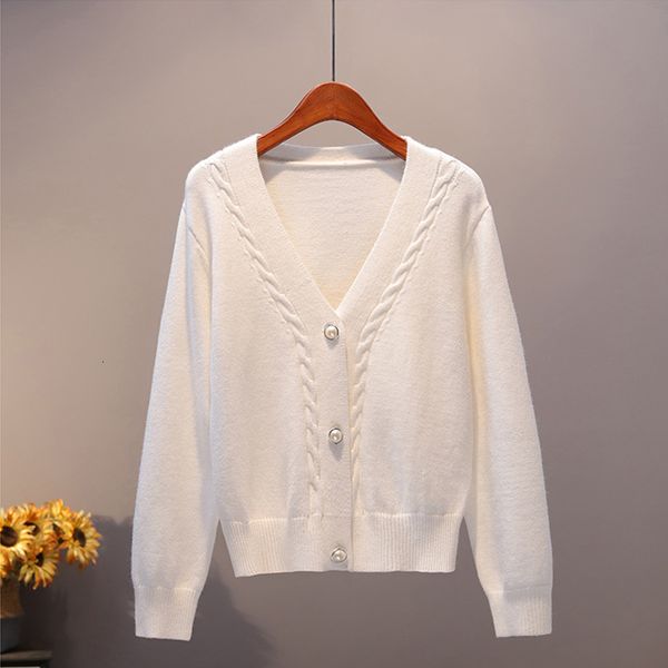 

cardigan women's cardigan sweaters 2021 korean fall loose long sleeve cardigan sweater plus size svgs, White;black