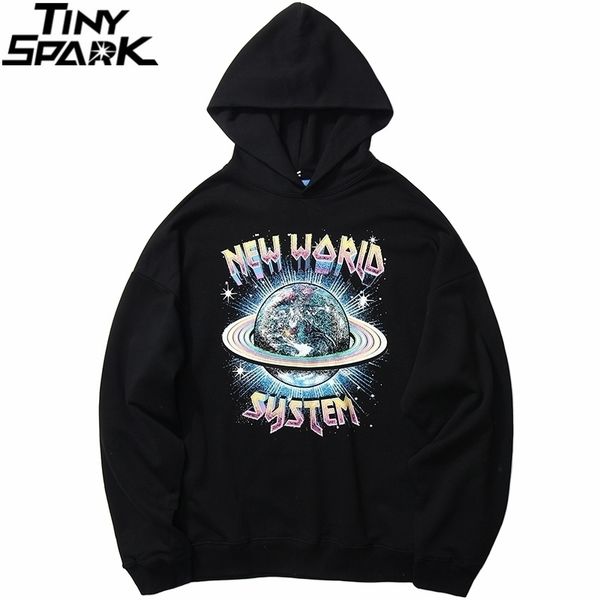 

hip hop streetwear hoodies sweatshirt new world print men harajuku pullover hoodie cotton autumn loose sweat shirt black 201128